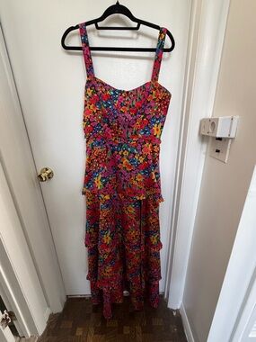 SHOW ME YOUR MUMU Bright Floral Tiered Maxi Dress - Multicolor